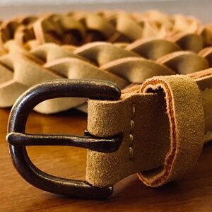Woven Suede Leather Belt